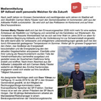 SP Adliswil stellt personelle Weichen für die Zukunft
